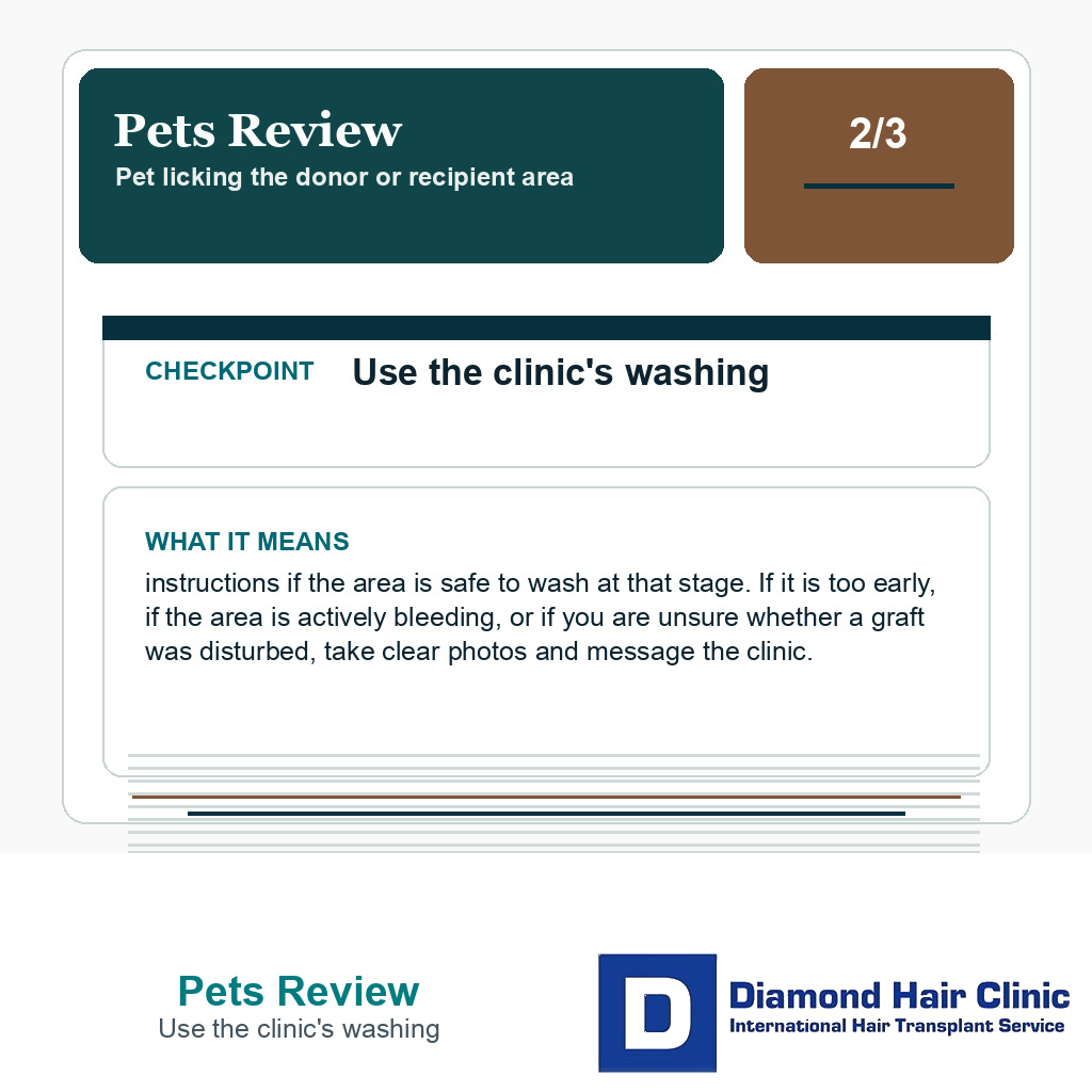 Pets Review carousel slide about use the clinic's washing