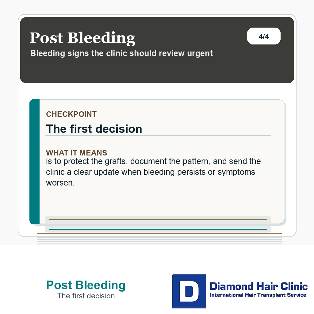 Post Bleeding carousel slide about the first decision