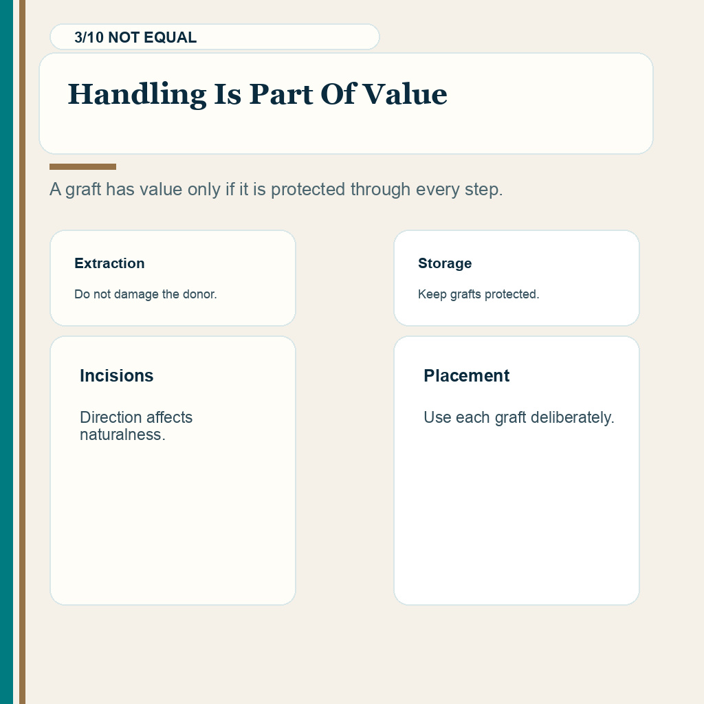 Price per graft hair transplant slide 3 explaining graft handling value