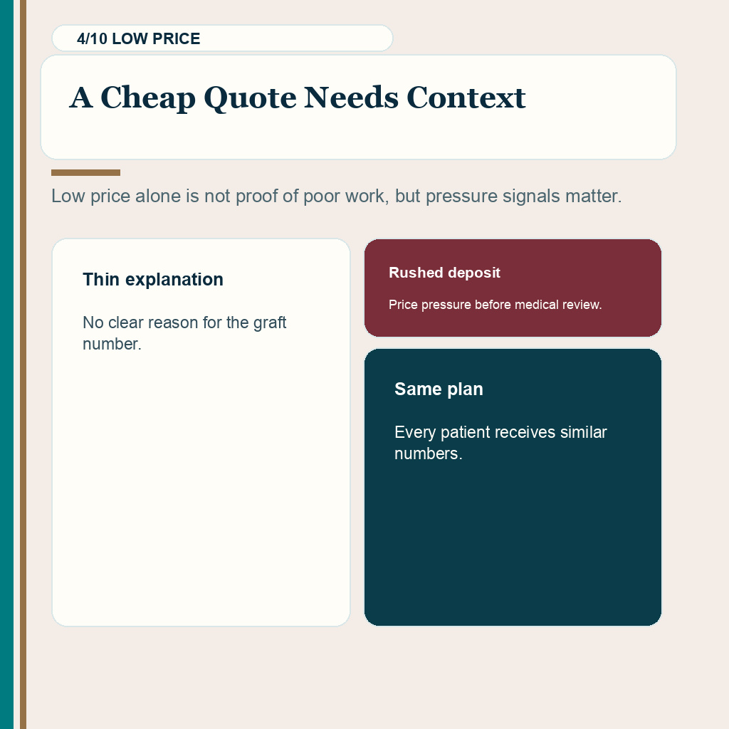 Price per graft hair transplant slide 4 explaining cheap quote warning signs