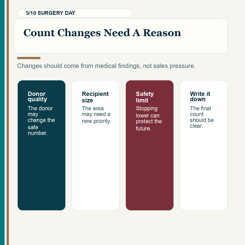 Price per graft hair transplant slide 5 explaining surgery day graft count changes