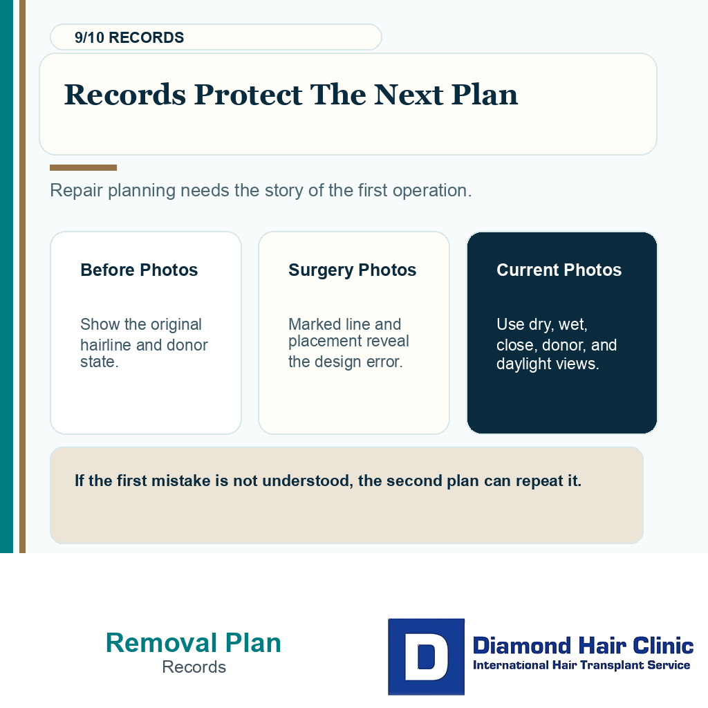 Removing transplanted hair carousel slide 9 explaining records protect the next plan