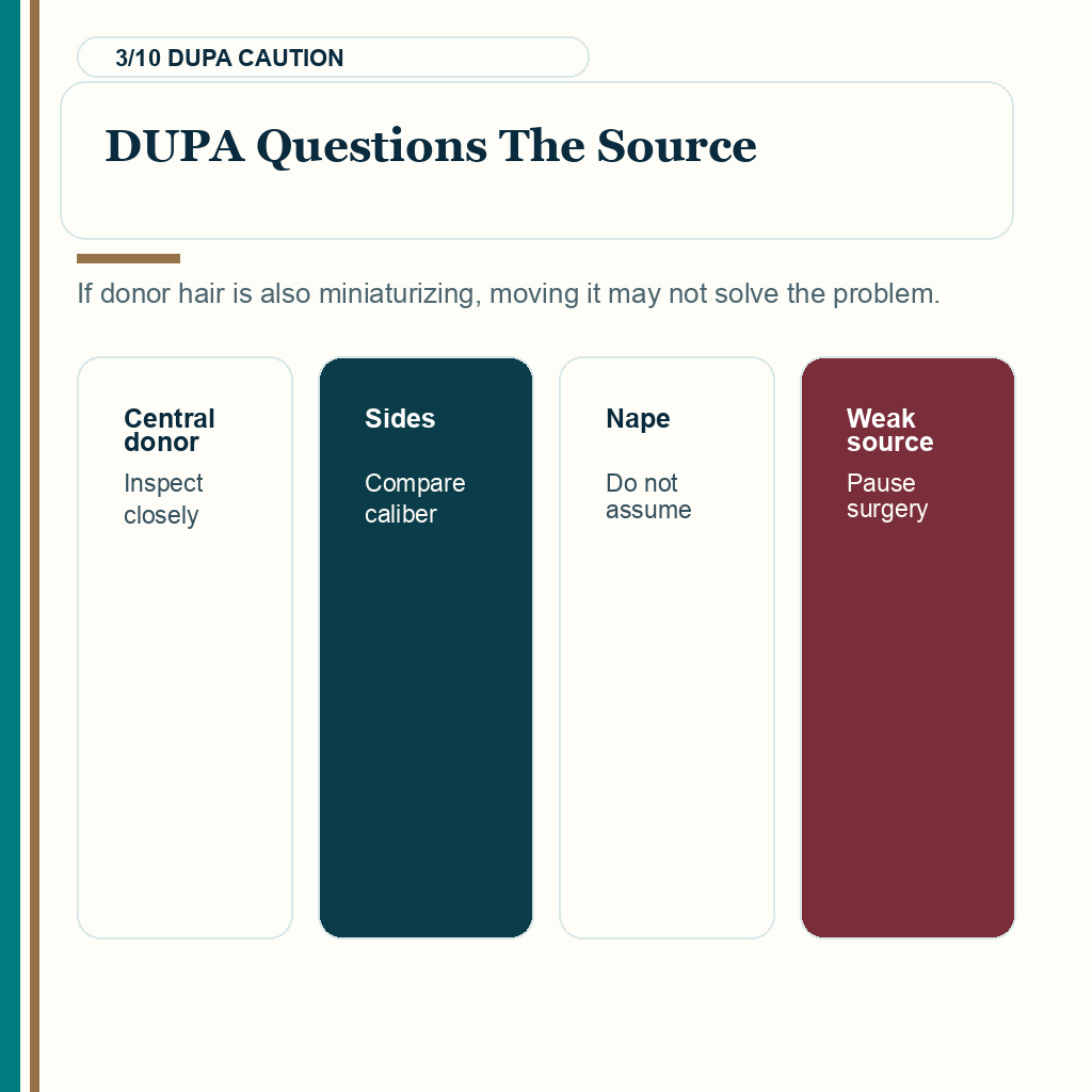 Retrograde alopecia and DUPA donor reliability slide 3 about dupa questions the source