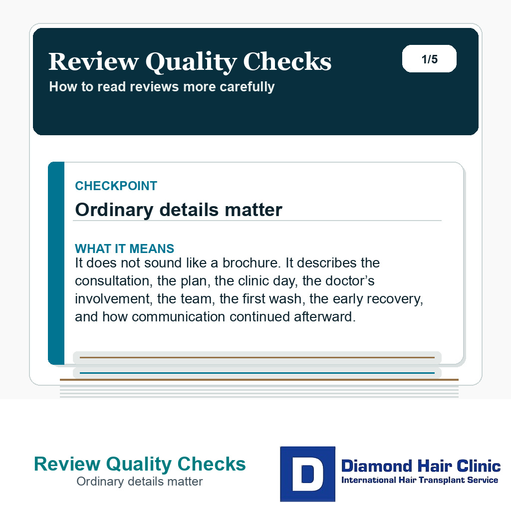 Review Quality Checks carousel slide about ordinary details matter