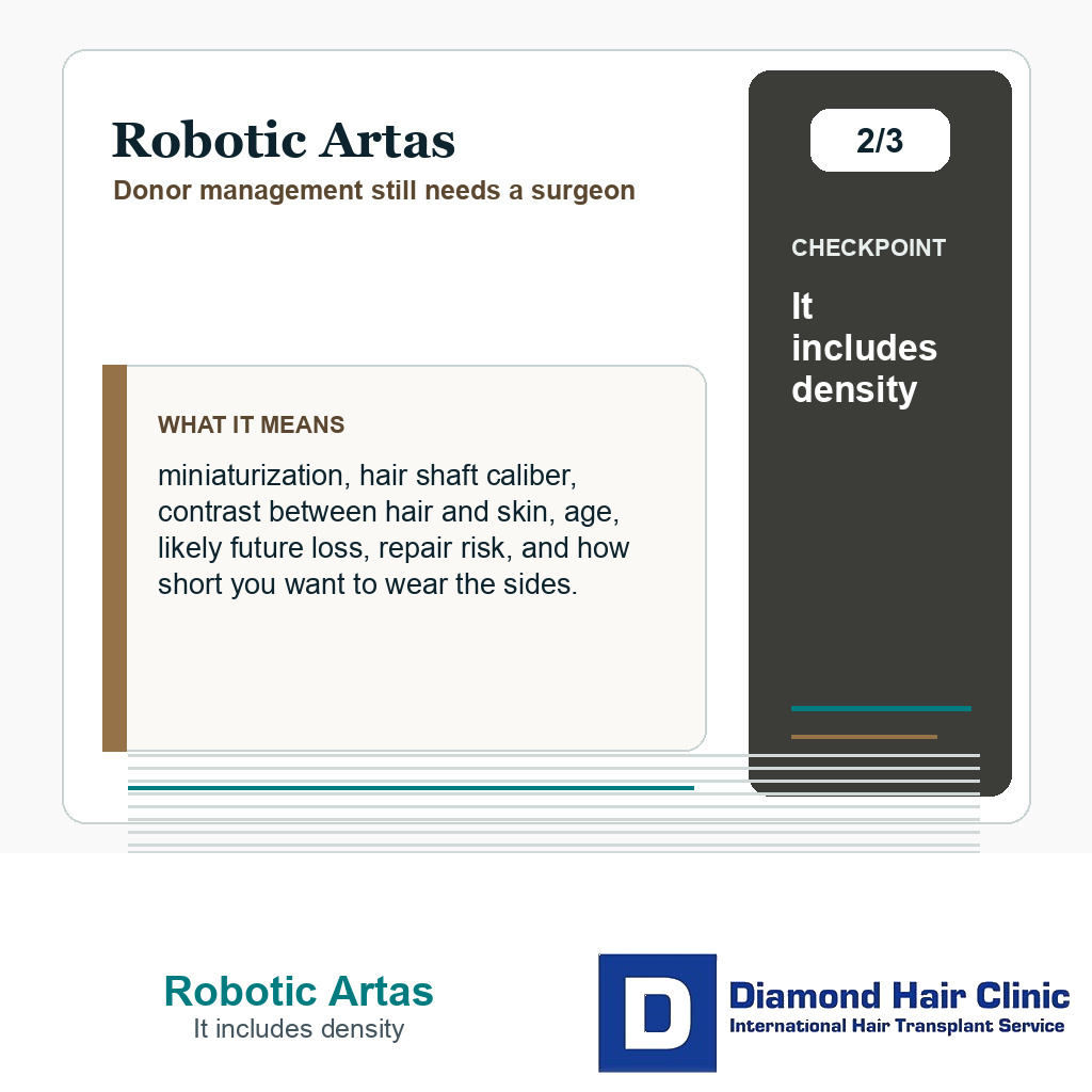 Robotic Artas carousel slide about it includes density