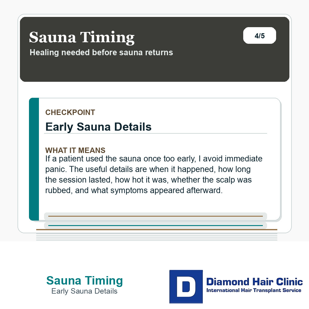 Sauna Timing carousel slide about early sauna details