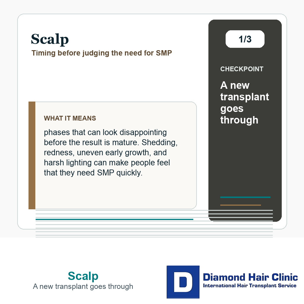 Scalp carousel slide about a new transplant goes through