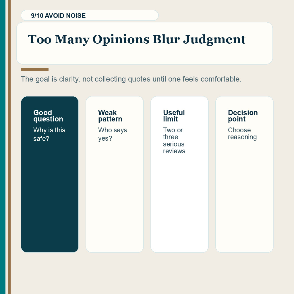 Hair transplant second opinion slide 9 explaining too many opinions can create confusion