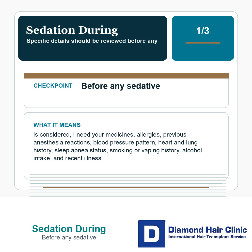 Sedation During carousel slide about before any sedative
