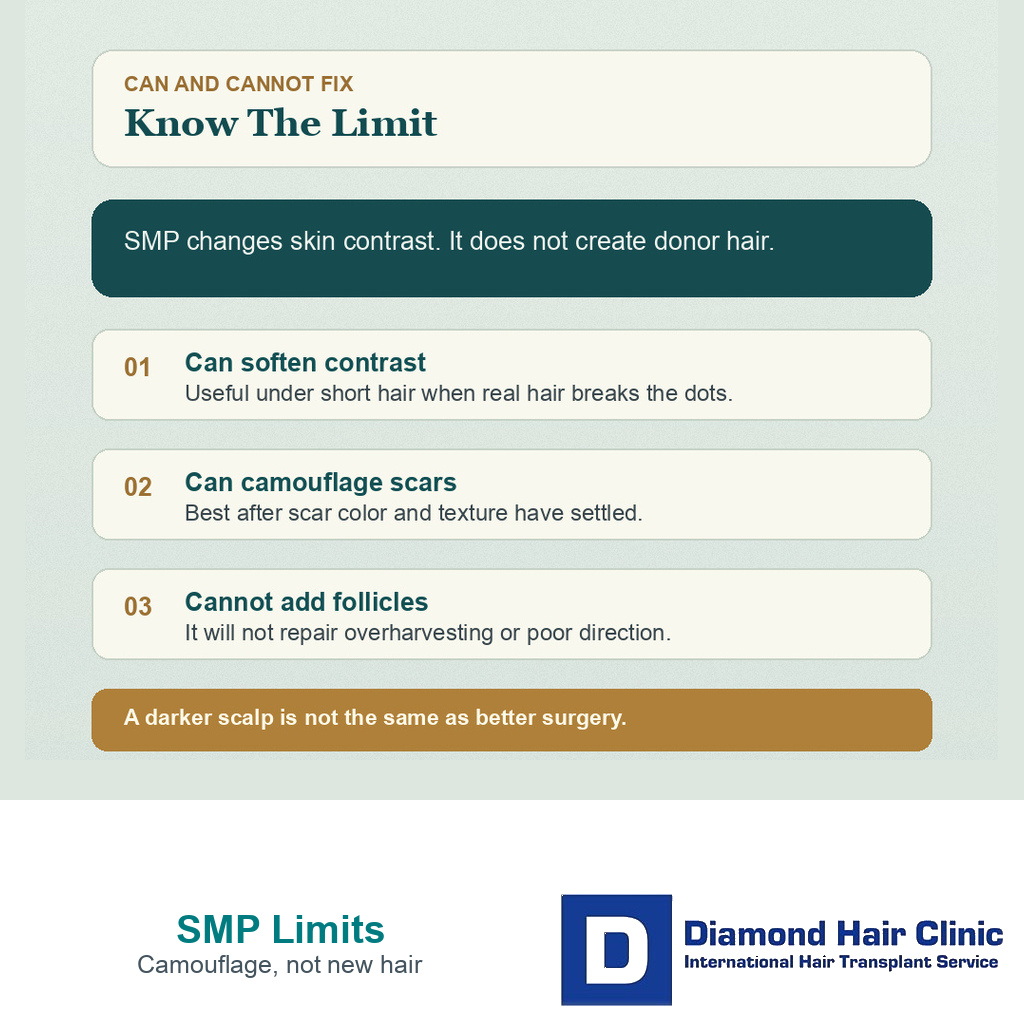 What SMP can and cannot fix after FUE