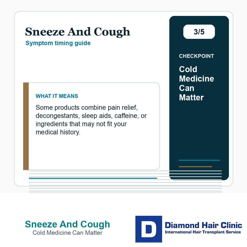 Sneeze And Cough carousel slide about cold medicine can matter