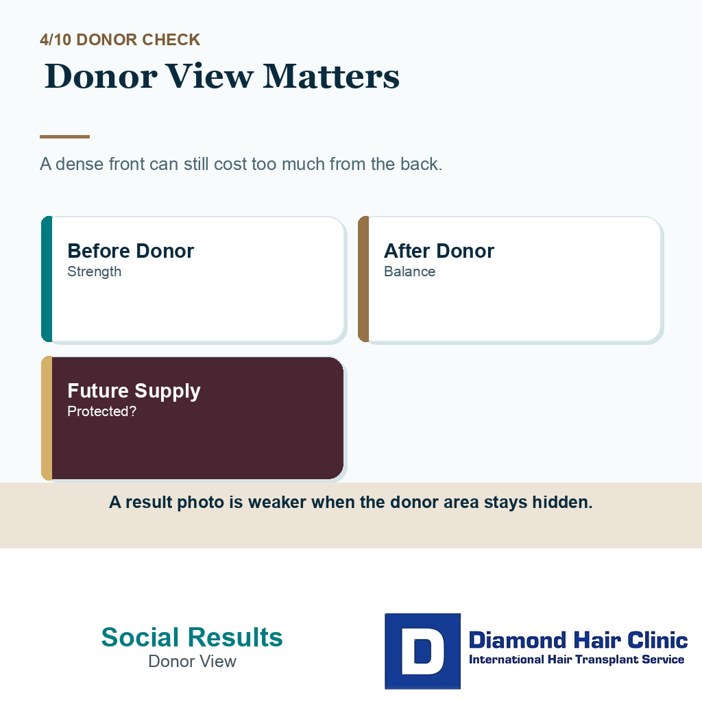 Social media results carousel slide 4 explaining donor view matters
