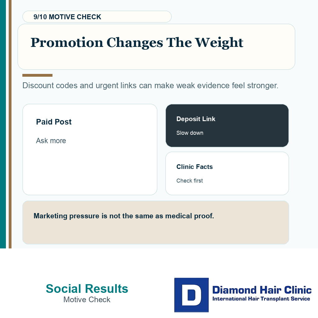 Social media results carousel slide 9 explaining promotion changes result weight