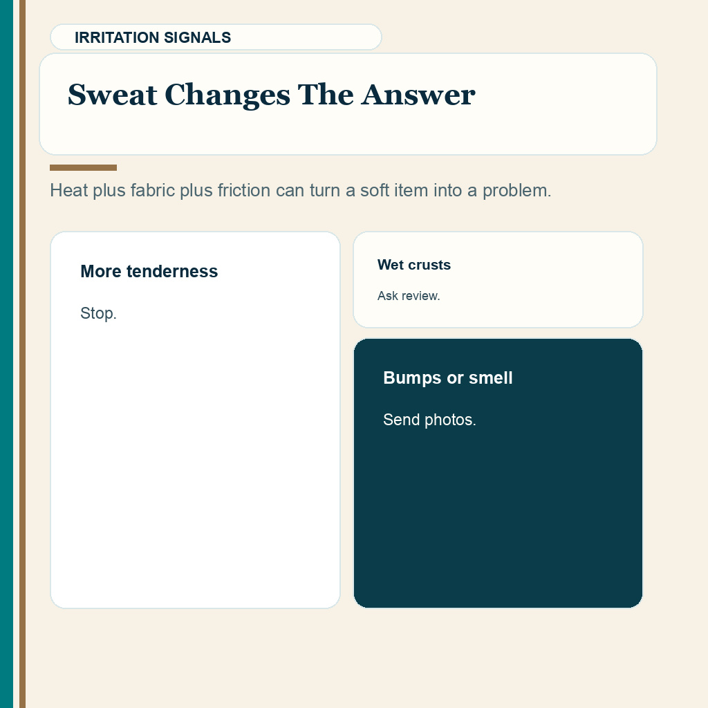 Soft headwear after hair transplant slide 7 explaining sweat changes the answer
