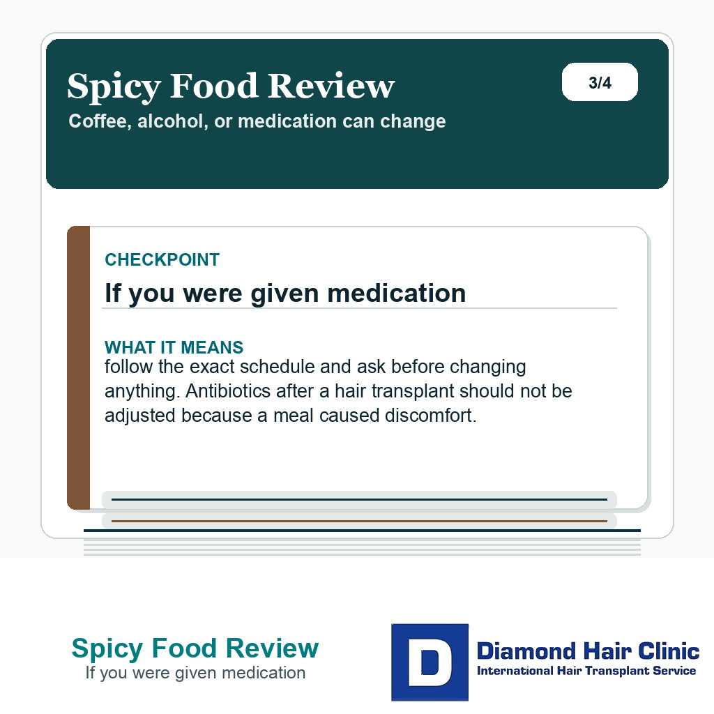 Spicy Food Review carousel slide about if you were given medication