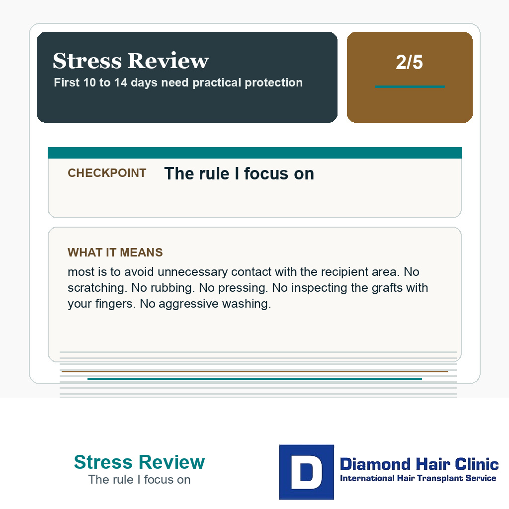 Stress Review carousel slide about the rule i focus on