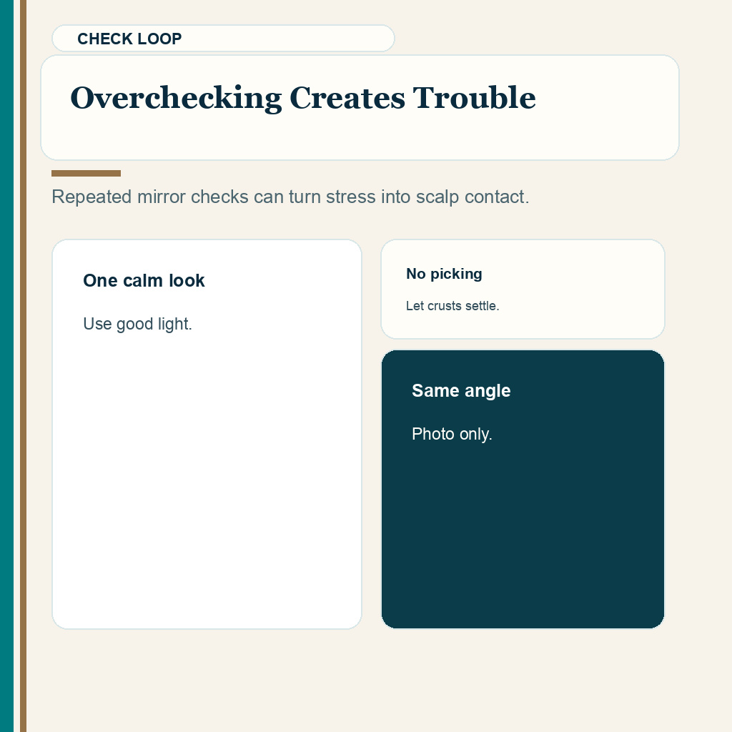 Stress after hair transplant slide 4 explaining overchecking creates trouble