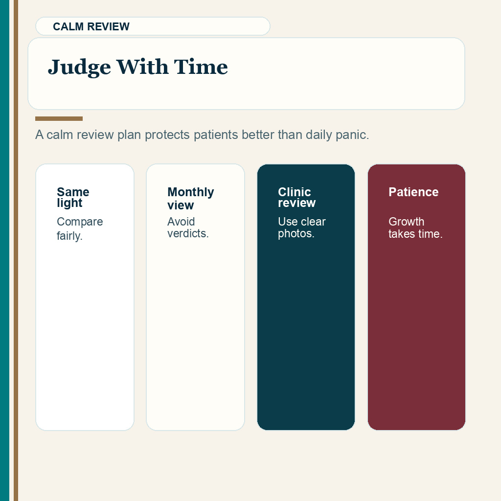 Stress after hair transplant slide 10 explaining judge with time
