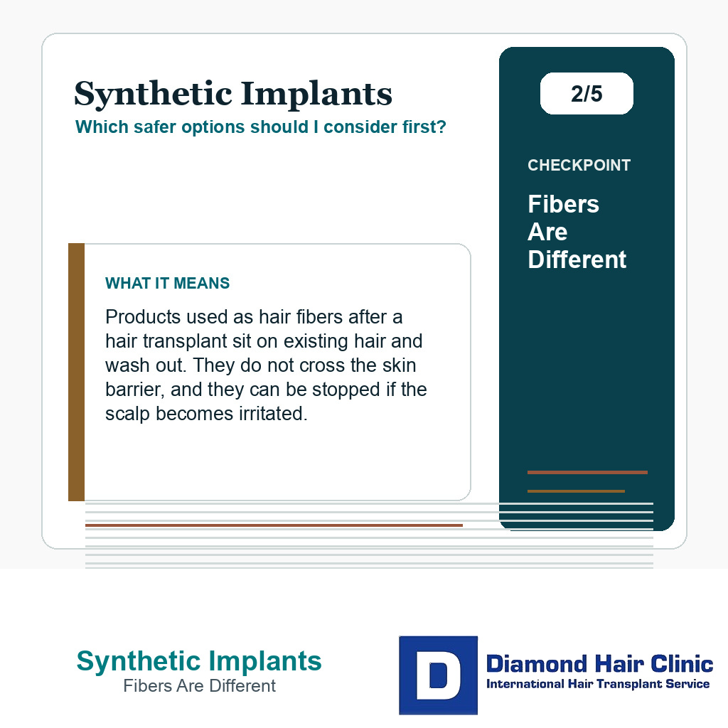 Synthetic Implants carousel slide about fibers are different