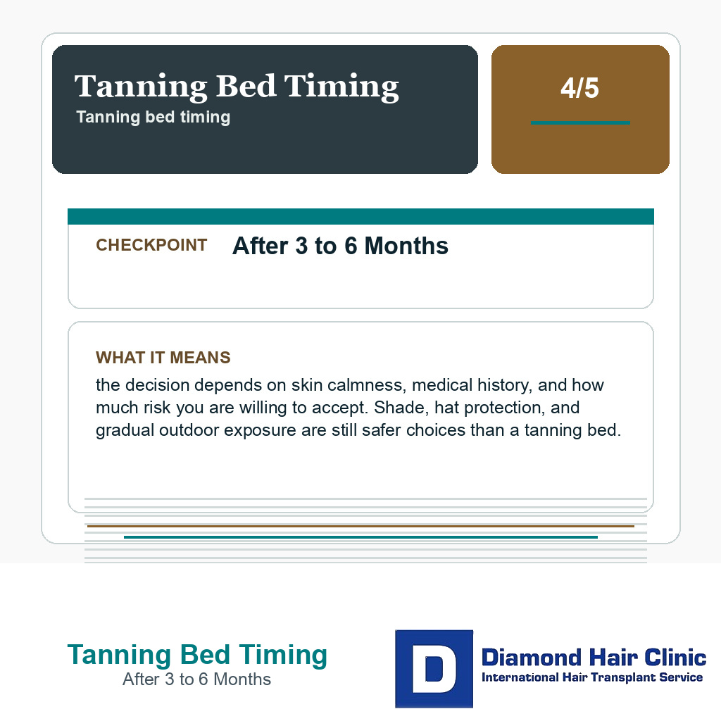 Tanning Bed Timing carousel slide about after 3 to 6 months
