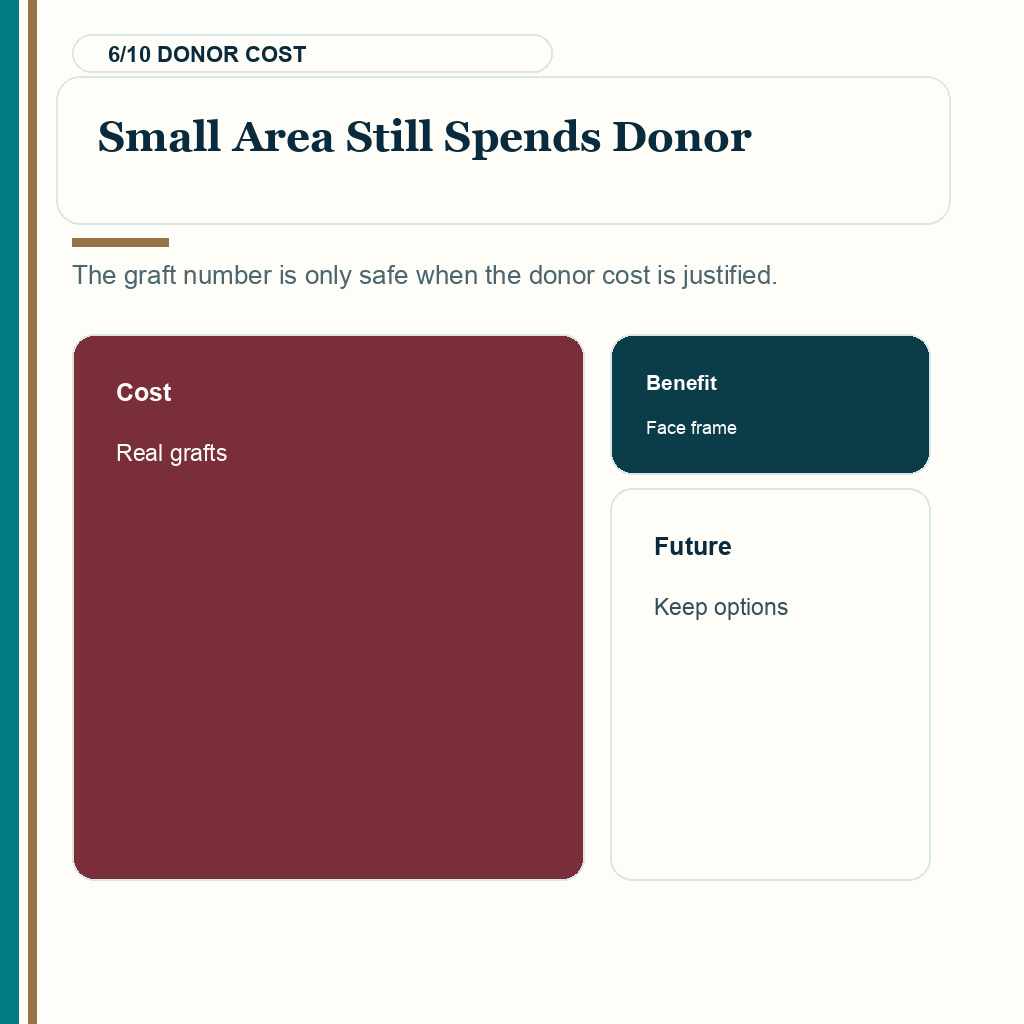 Diamond Hair Clinic temple point planning carousel slide 6 of 10 showing Small Area Still Spends Donor