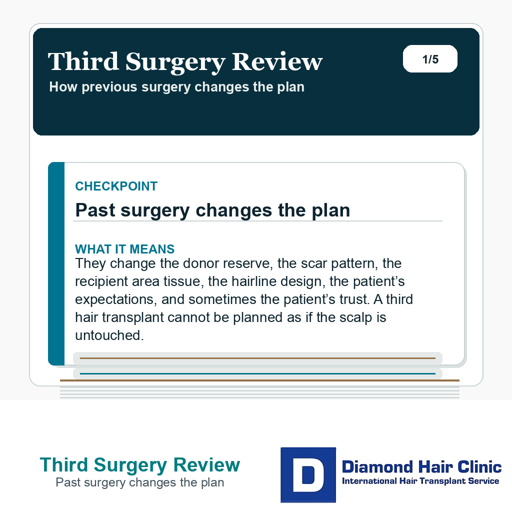Third Surgery Review carousel slide about past surgery changes the plan