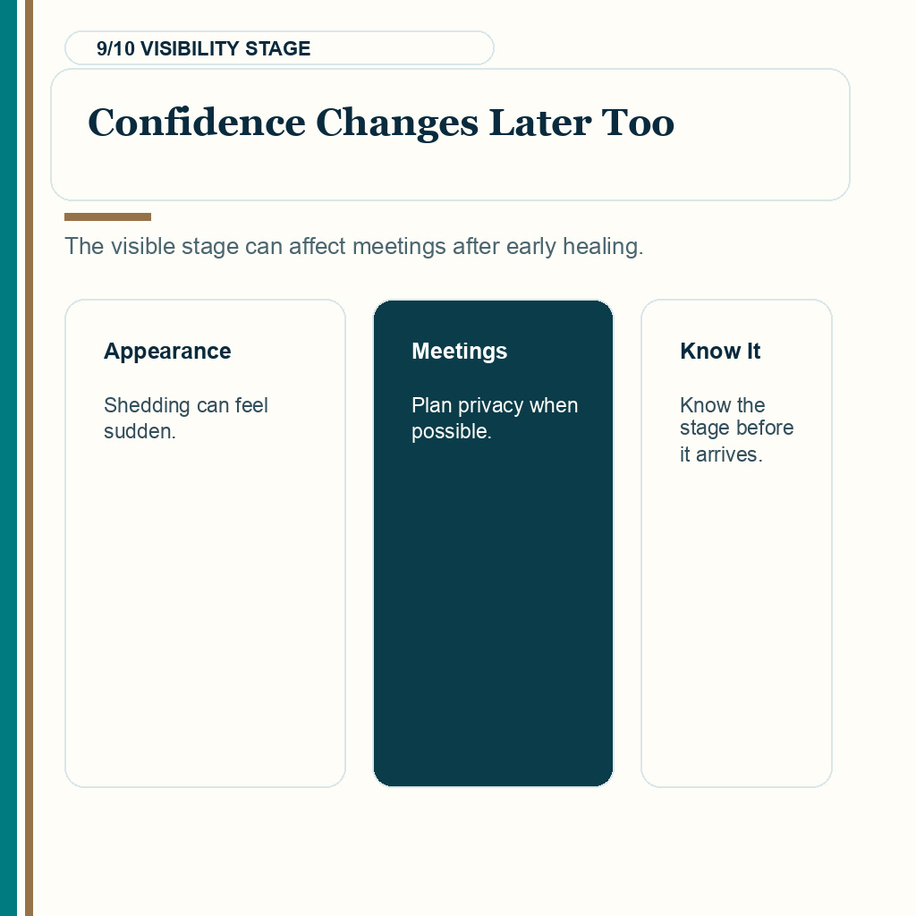 Time off work slide 9 explaining confidence changes later too after hair transplant