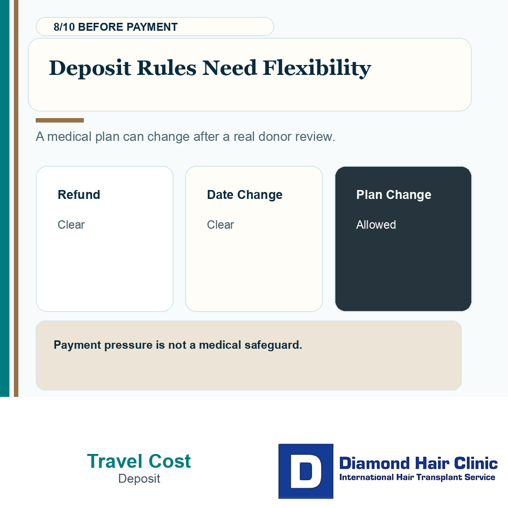 Travel abroad carousel slide 8 explaining deposit and date flexibility