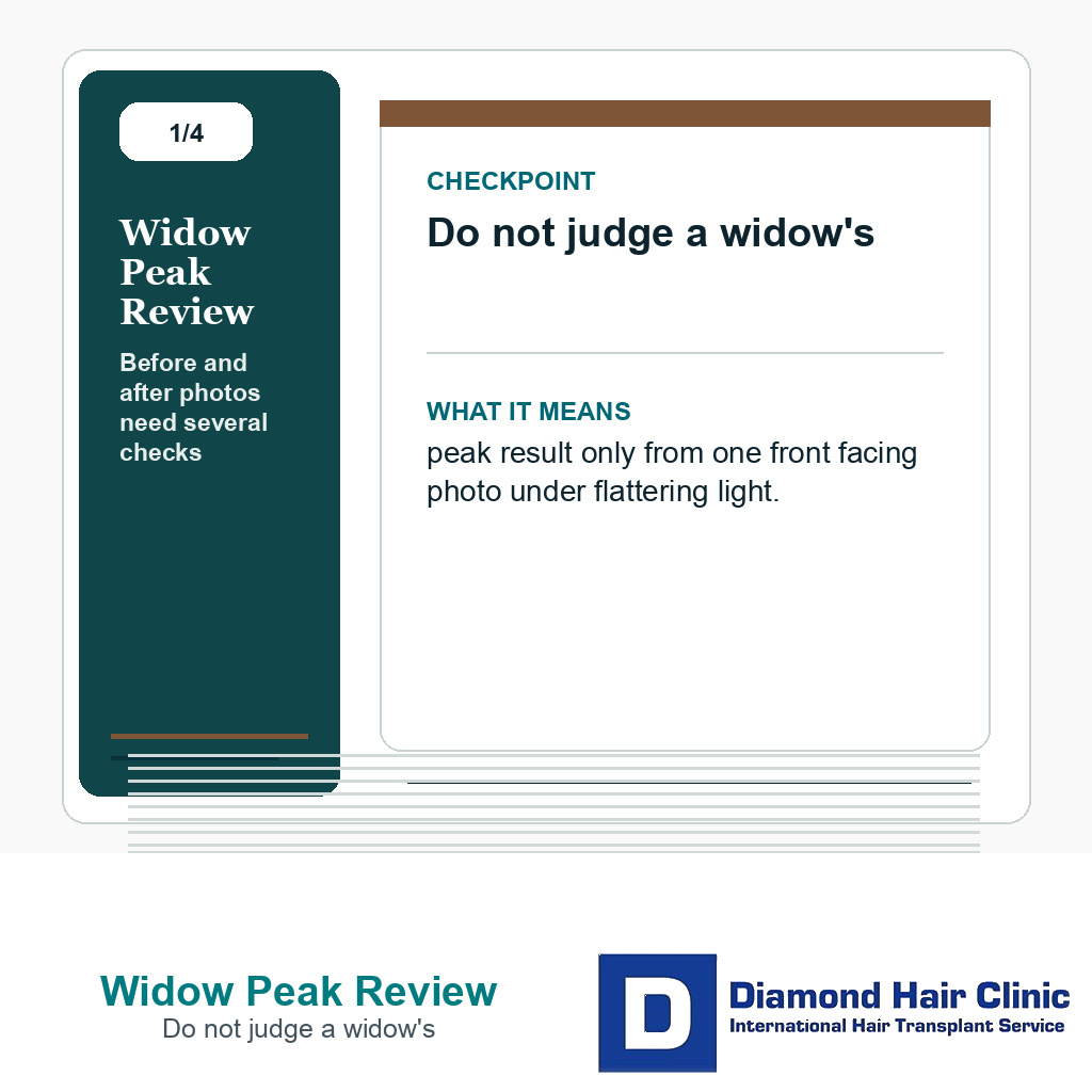 Widow Peak Review carousel slide about do not judge a widow's