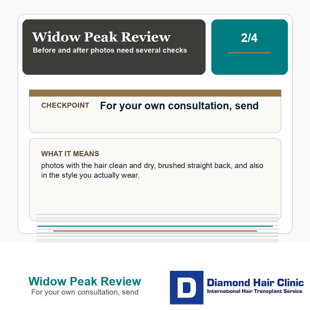 Widow Peak Review carousel slide about for your own consultation, send