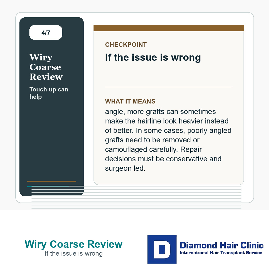 Wiry Coarse Review carousel slide about if the issue is wrong