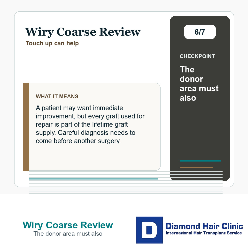 Wiry Coarse Review carousel slide about the donor area must also
