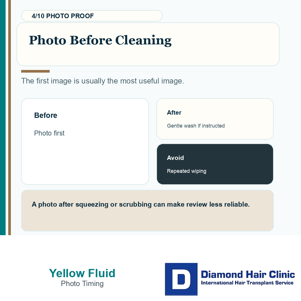 Yellow fluid carousel slide 4 explaining photo before cleaning