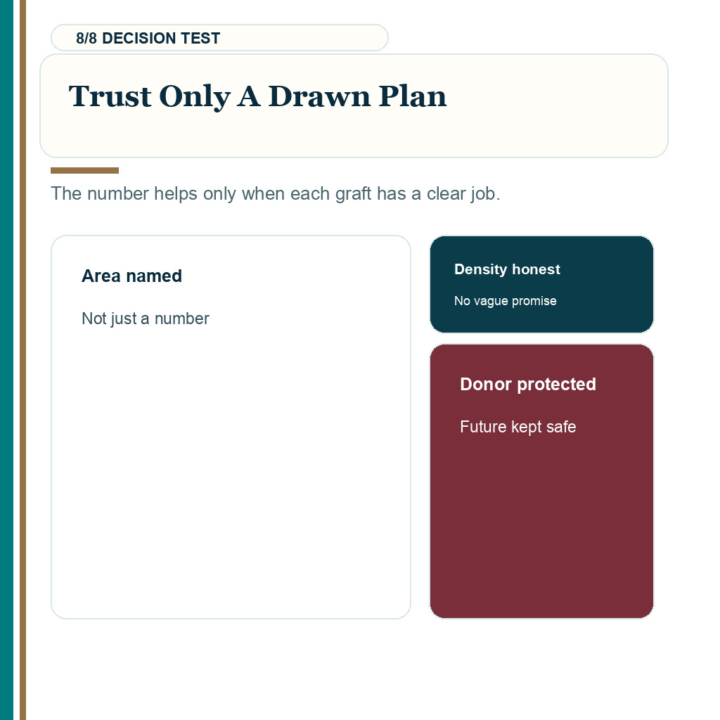 1000 graft hair transplant, trust only a drawn plan.