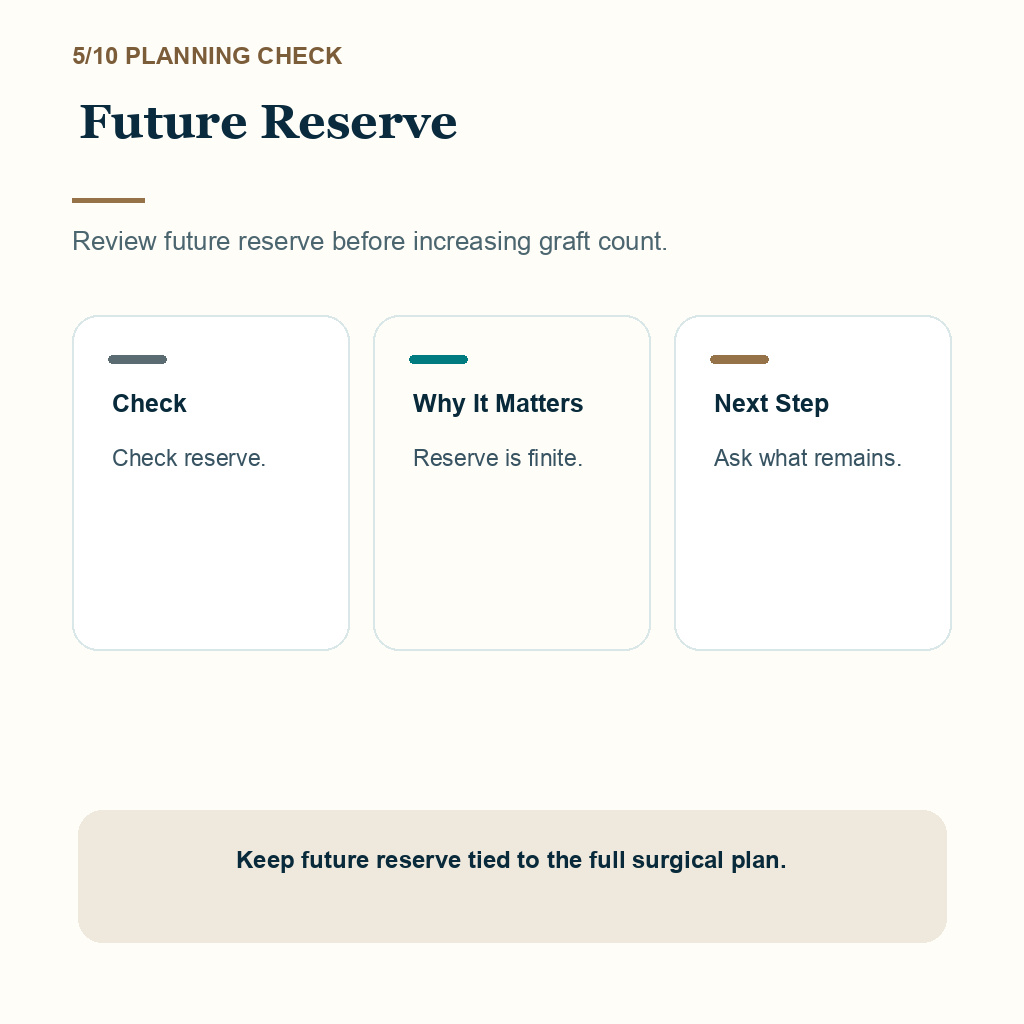 7,000 Grafts Over Two Days and Donor Safety support slide 5 about future reserve