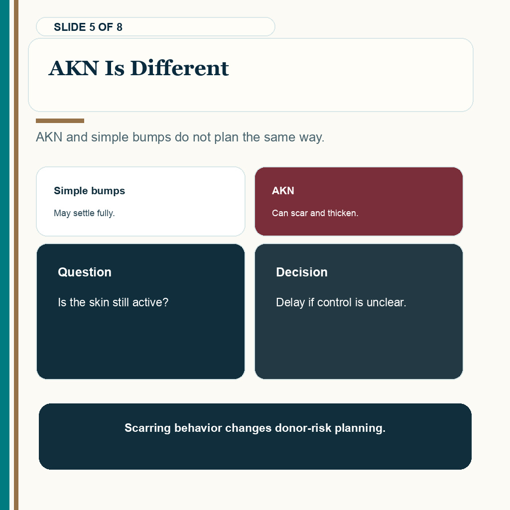 Acne keloidalis nuchae hair transplant carousel slide 5 about akn is different.