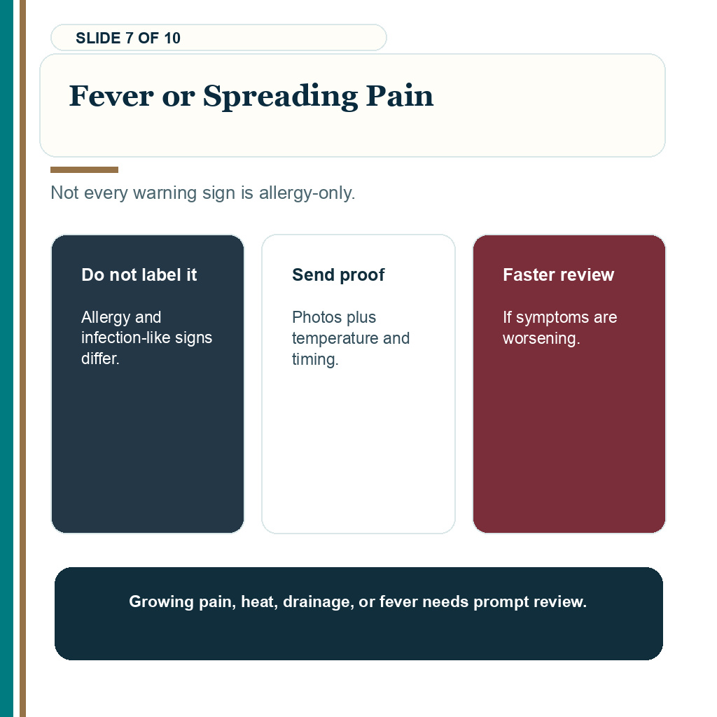 Allergy signs after hair transplant carousel slide 7 about fever or spreading pain.