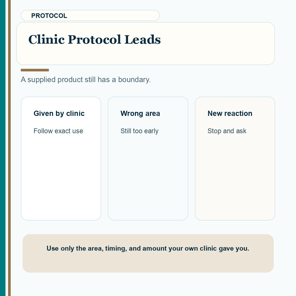 Slide 3 of 10 explaining clinic protocol leads for aloe vera and moisturizer timing after hair transplant.