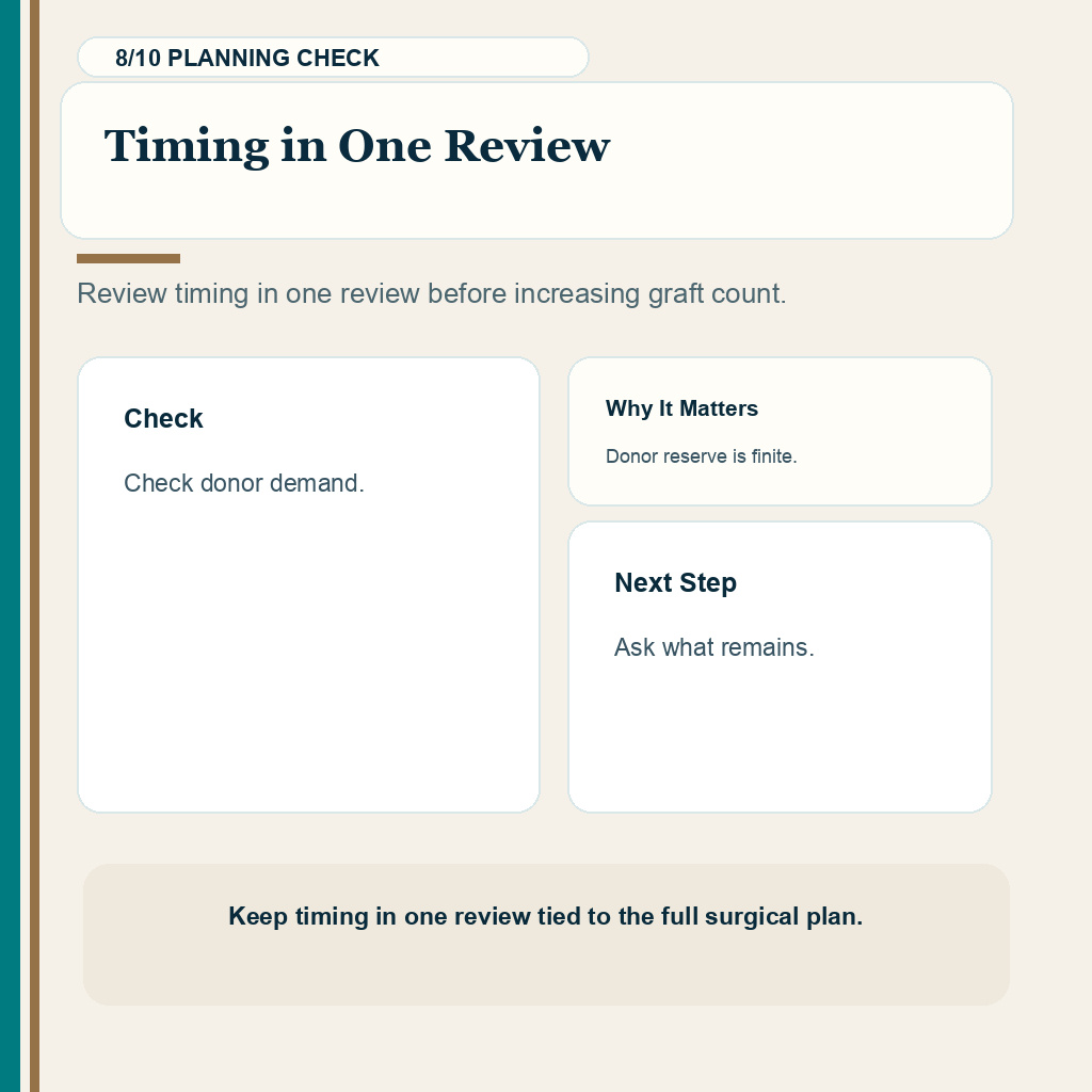 Am I Too Young for a Hair Transplant? support slide 8 about timing in one review
