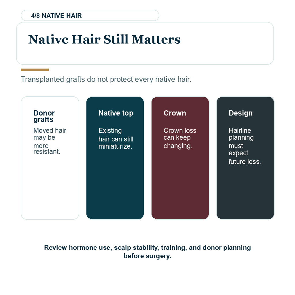 Anabolic steroids after hair transplant support explaining native hair still matters.