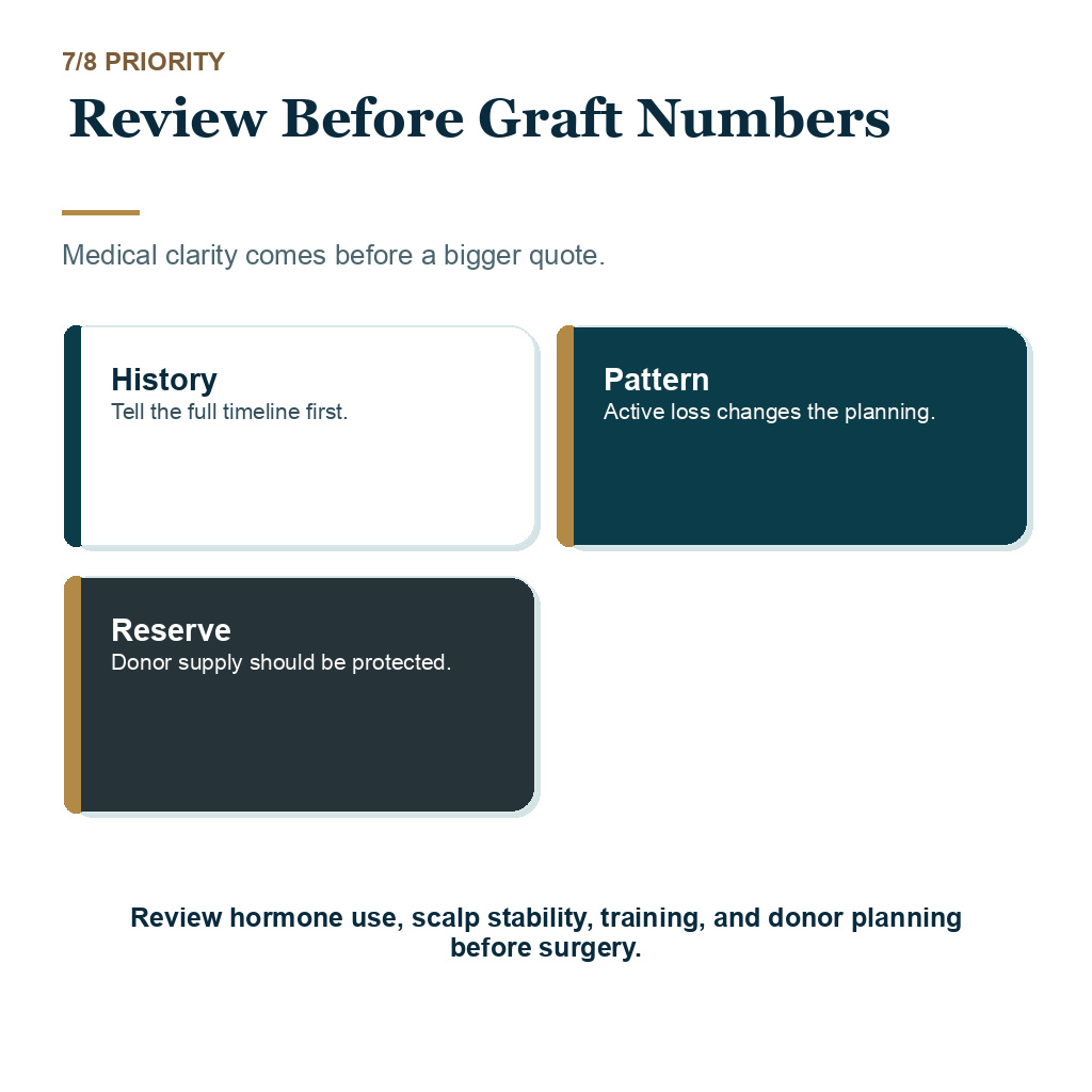 Anabolic steroids after hair transplant support explaining review before graft numbers.