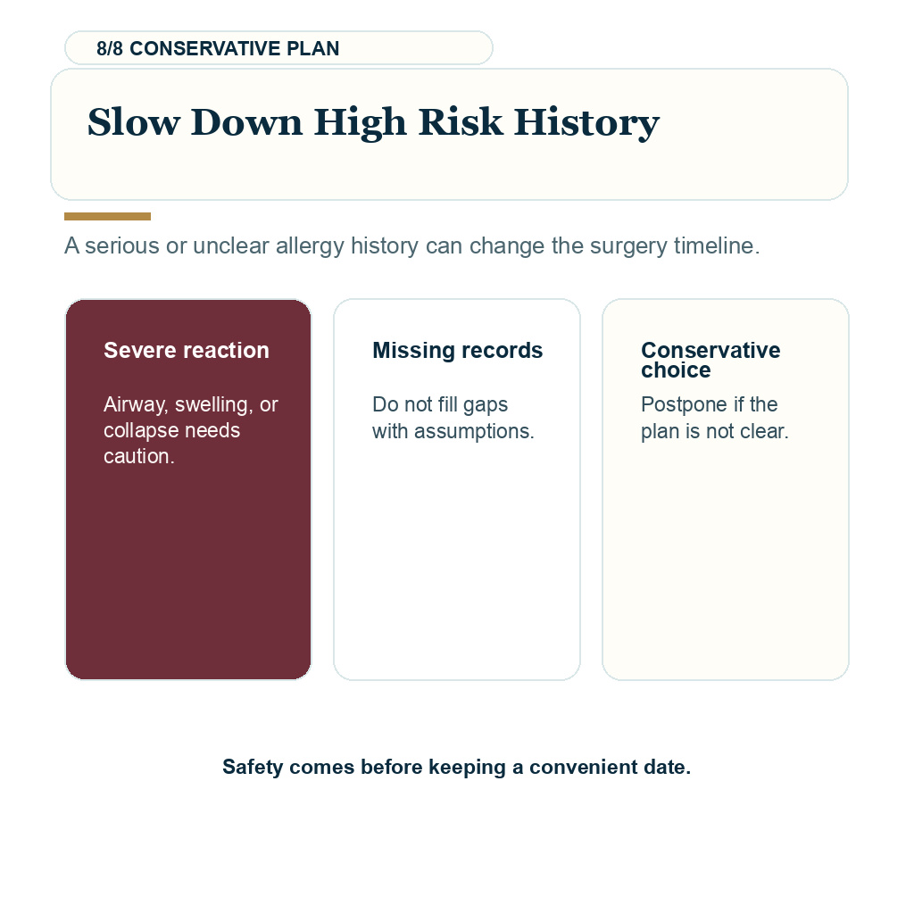 Antibiotic allergy before FUE, slow down high risk history.