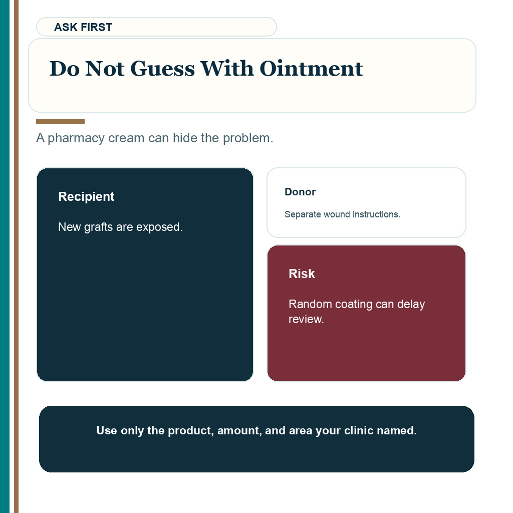 Antibiotic ointment after hair transplant carousel slide 1 about do not guess with ointment.