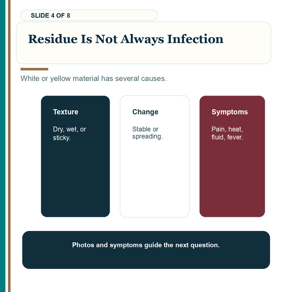 Antibiotic ointment after hair transplant carousel slide 4 about residue is not always infection.