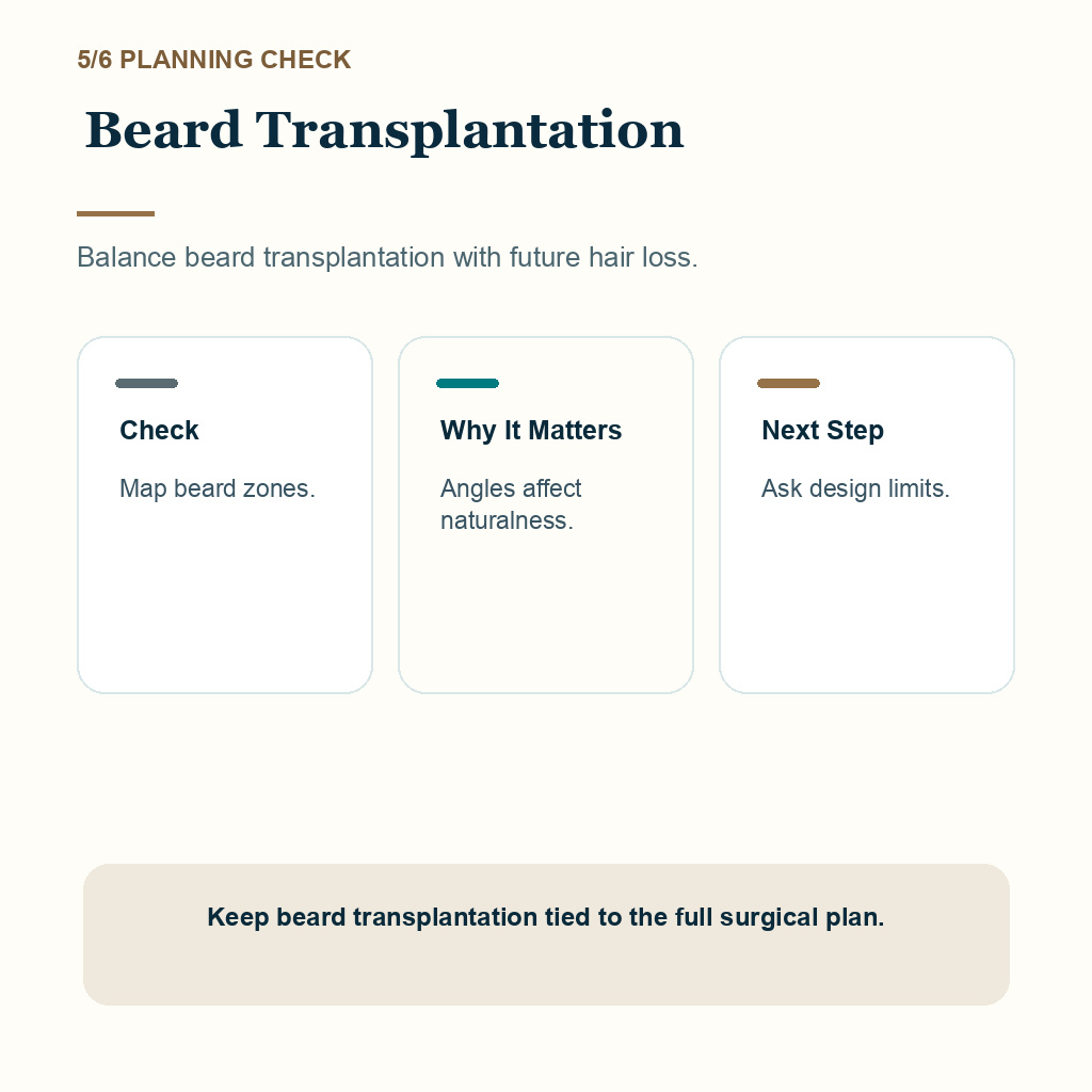 Beard Transplant Procedure Costs and Risks support slide 5 about beard transplantation