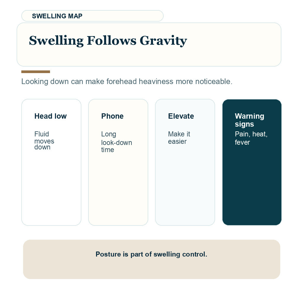 Bending after hair transplant safety carousel slide 5 about swelling follows gravity.
