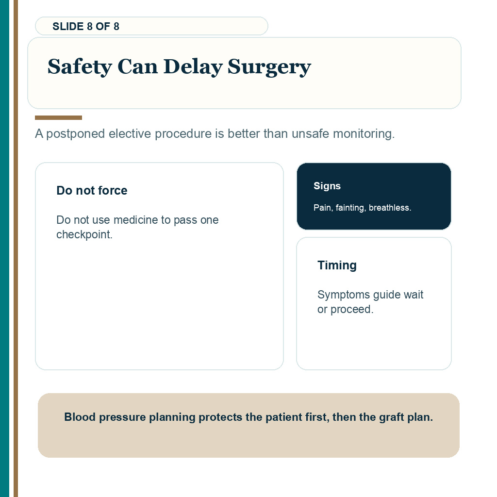 Safety can delay surgery before hair transplant surgery.