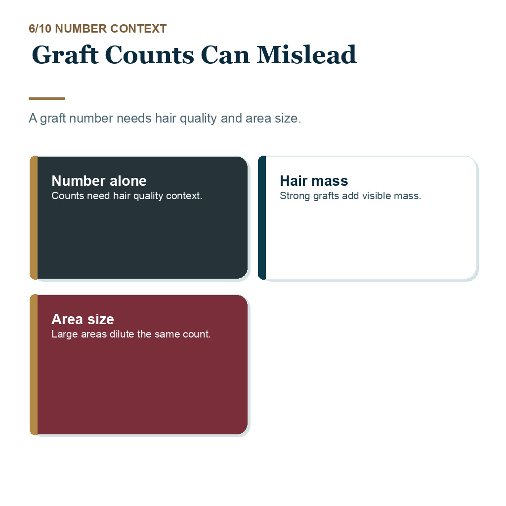 Blonde and red hair transplant planning, graft counts can mislead.