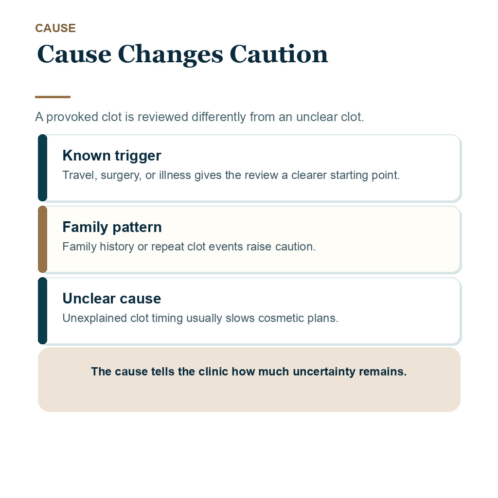 Blood clot history hair transplant support visual explaining cause changes caution