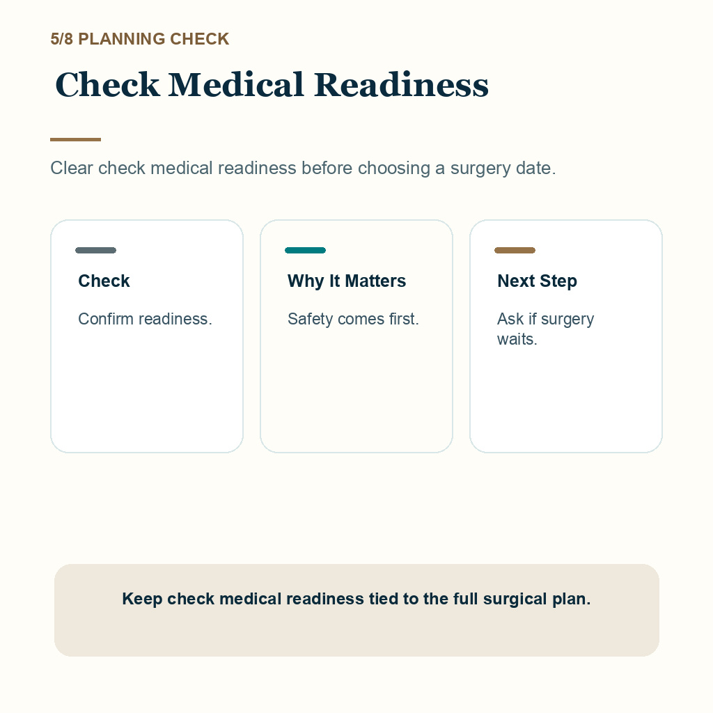 Blood Test Review Before Surgery support slide 5 about check medical readiness